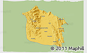 Savanna Style 3D Map of Tula, single color outside