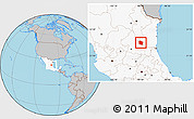 Gray Location Map of Tula, highlighted country