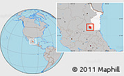 Gray Location Map of Tula, highlighted parent region