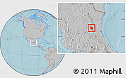 Gray Location Map of Tula, hill shading