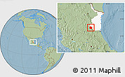 Savanna Style Location Map of Tula, highlighted parent region, hill shading