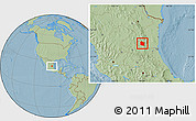 Savanna Style Location Map of Tula, hill shading