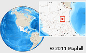 Shaded Relief Location Map of Tula, highlighted country