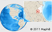 Shaded Relief Location Map of Tula, highlighted parent region