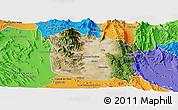 Satellite Panoramic Map of Tula, political outside