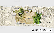 Satellite Panoramic Map of Tula, shaded relief outside