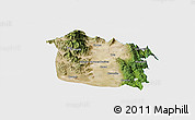 Satellite Panoramic Map of Tula, single color outside