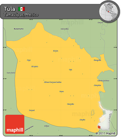 Savanna Style Simple Map of Tula
