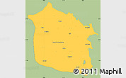 Savanna Style Simple Map of Tula, single color outside