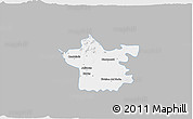 Gray 3D Map of Xicotencatl, single color outside