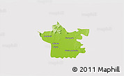 Physical 3D Map of Xicotencatl, cropped outside