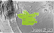 Physical 3D Map of Xicotencatl, desaturated