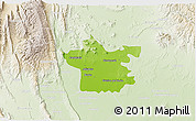 Physical 3D Map of Xicotencatl, lighten