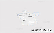Silver Style 3D Map of Xicotencatl, single color outside