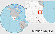 Gray Location Map of Xicotencatl, highlighted country