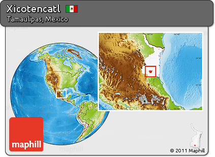 Physical Location Map of Xicotencatl, highlighted parent region