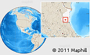 Shaded Relief Location Map of Xicotencatl, highlighted parent region