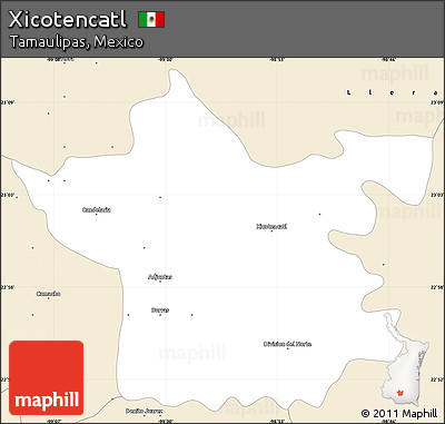 Classic Style Simple Map of Xicotencatl