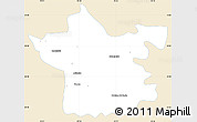 Classic Style Simple Map of Xicotencatl, single color outside