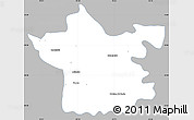 Gray Simple Map of Xicotencatl, single color outside
