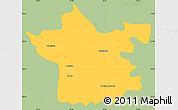 Savanna Style Simple Map of Xicotencatl, single color outside