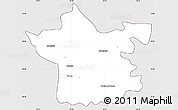Silver Style Simple Map of Xicotencatl, cropped outside