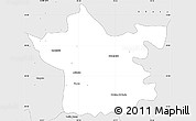 Silver Style Simple Map of Xicotencatl