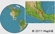 Satellite Location Map of Apizaco