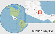 Savanna Style Location Map of Apizaco, highlighted country
