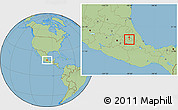 Savanna Style Location Map of Apizaco