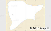 Classic Style Simple Map of Apizaco, single color outside