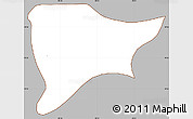 Gray Simple Map of Apizaco, cropped outside