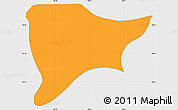 Political Simple Map of Apizaco, single color outside