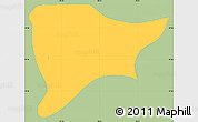 Savanna Style Simple Map of Apizaco, single color outside