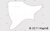 Silver Style Simple Map of Apizaco, cropped outside