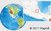 Physical Location Map of Terrenate, highlighted country