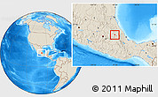 Shaded Relief Location Map of Terrenate