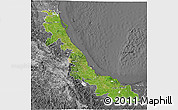 Satellite 3D Map of Veracruz, desaturated