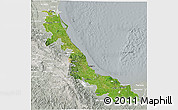 Satellite 3D Map of Veracruz, lighten, semi-desaturated