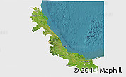 Satellite 3D Map of Veracruz, single color outside