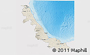 Shaded Relief 3D Map of Veracruz, single color outside