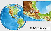 Physical Location Map of Acajete