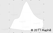 Silver Style Simple Map of Acajete