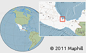 Savanna Style Location Map of Acula, highlighted country, hill shading