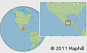 Savanna Style Location Map of Acula, highlighted parent region, within the entire country
