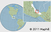 Savanna Style Location Map of Acula, highlighted parent region, hill shading