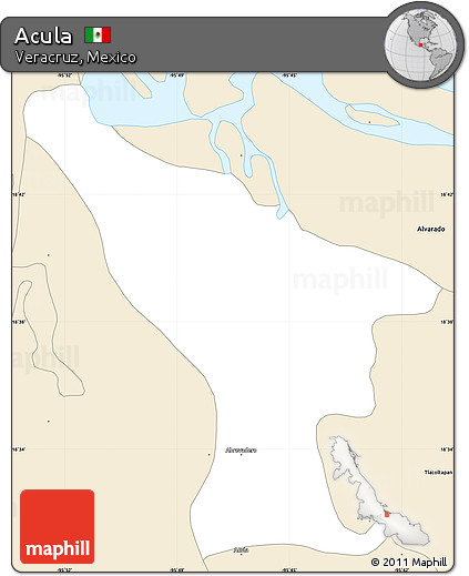 Classic Style Simple Map of Acula