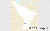 Classic Style Simple Map of Acula, single color outside