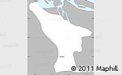 Gray Simple Map of Acula, single color outside