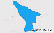 Political Simple Map of Acula, cropped outside